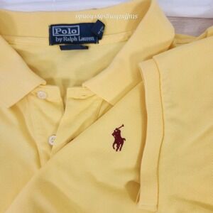 Polo Ralph Lauren Custom Fit Men's Shirt Canary‎ Yellow 100% Cotton Size XXL